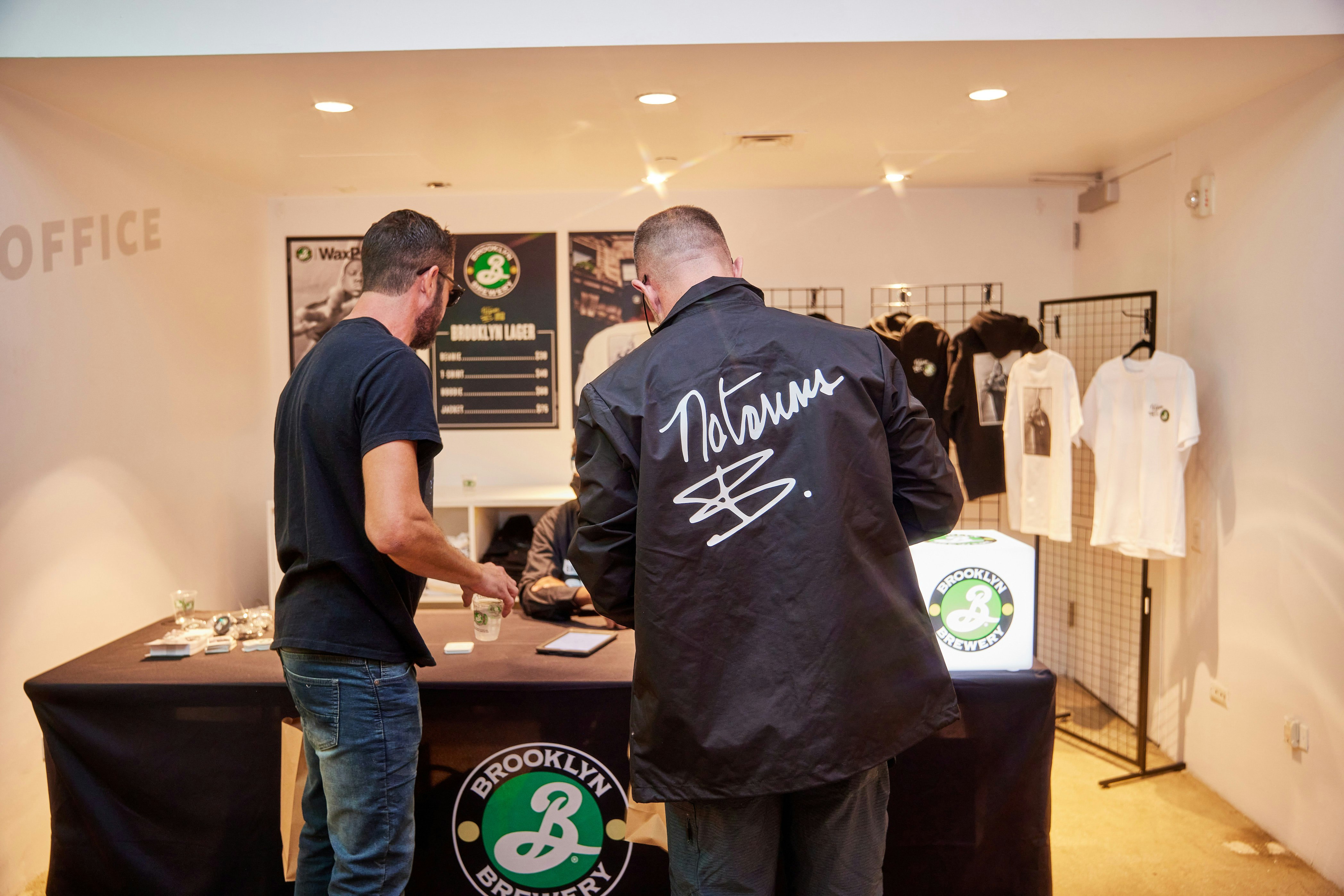 The Notorious B.I.G. x Brooklyn Lager merch. Photo by Chris Caro/CMNN CNTRL.